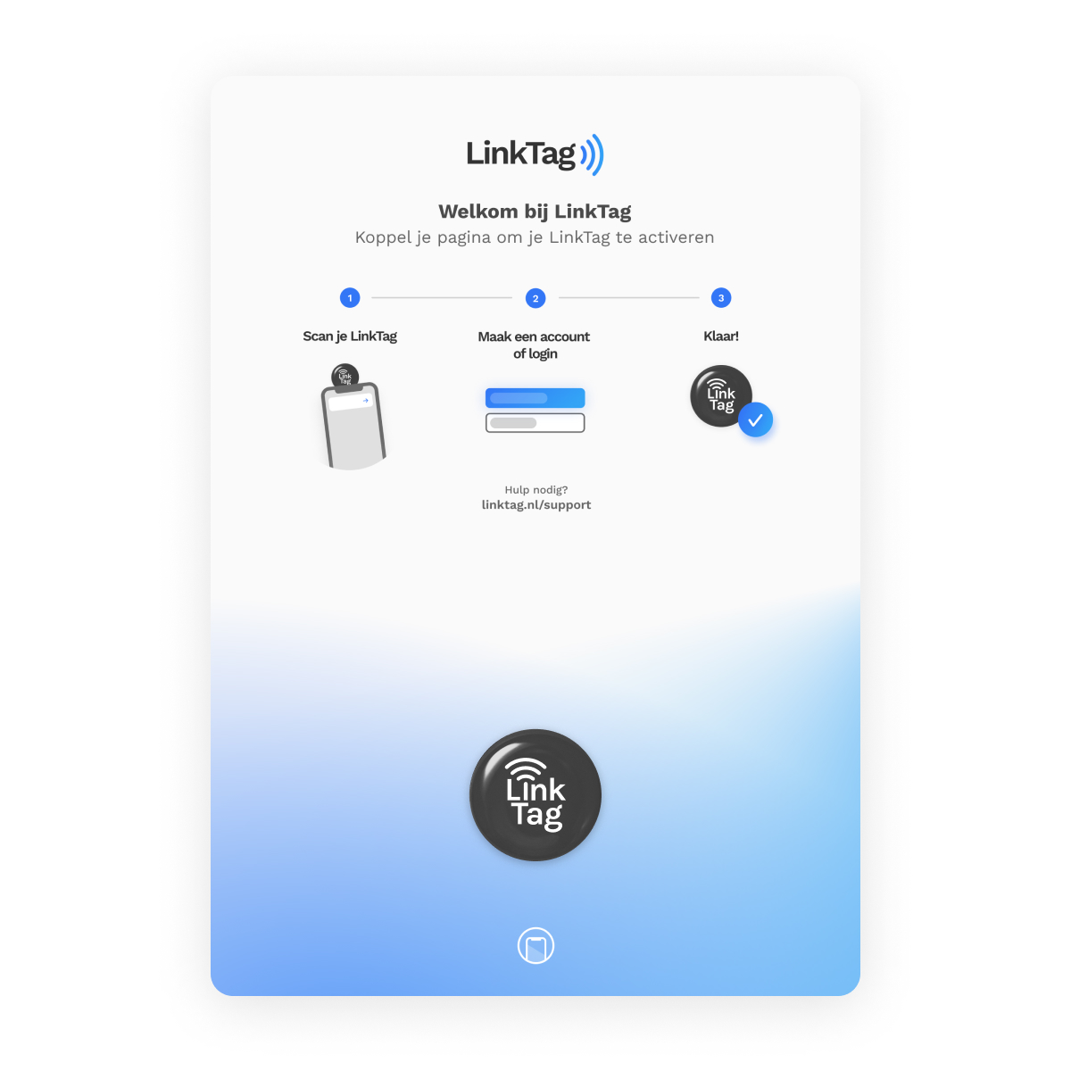 LinkTag Installation instructions and example delivery